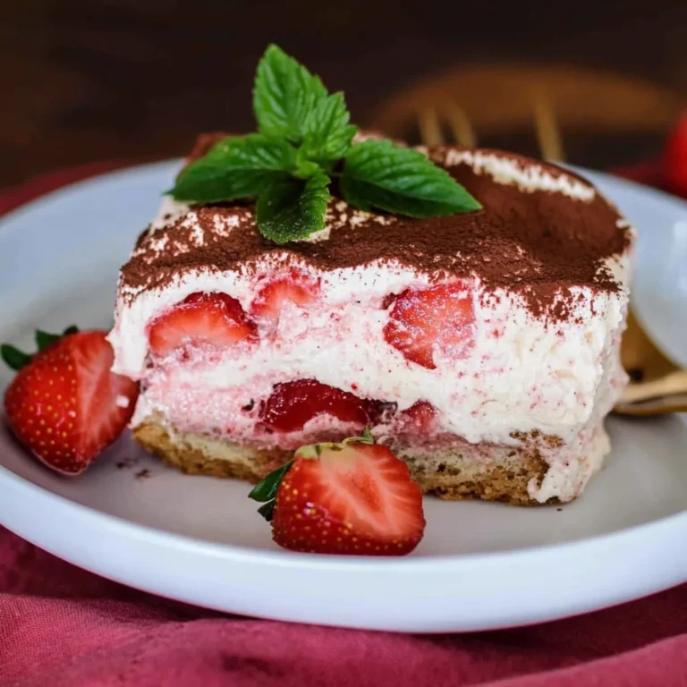 Erdbeer Tiramisu - cremig & ohne Ei