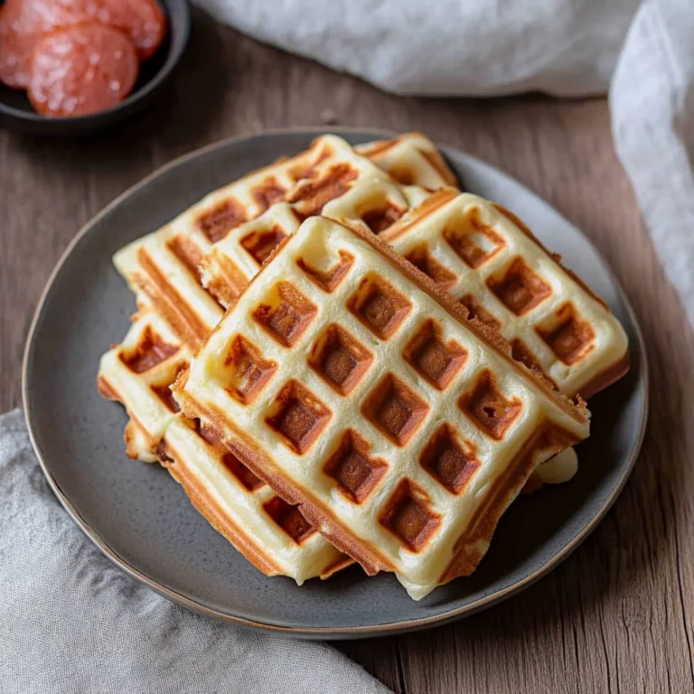 Herzhafte Waffeln mit Käse (Pizzawaffeln)