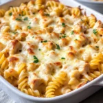 Einfacher Nudelauflauf mit HähnchenHähnchenschinken & Käse