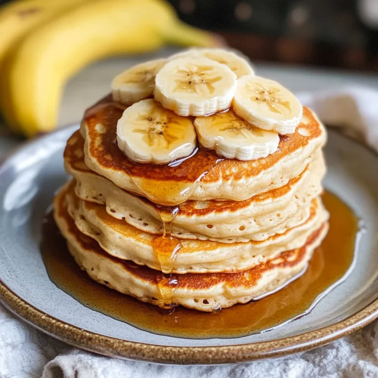 Fluffige Bananen Pancakes ohne Ei