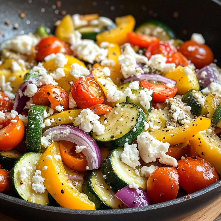 Gemüsepfanne mit Feta - einfach, schnell & lecker
