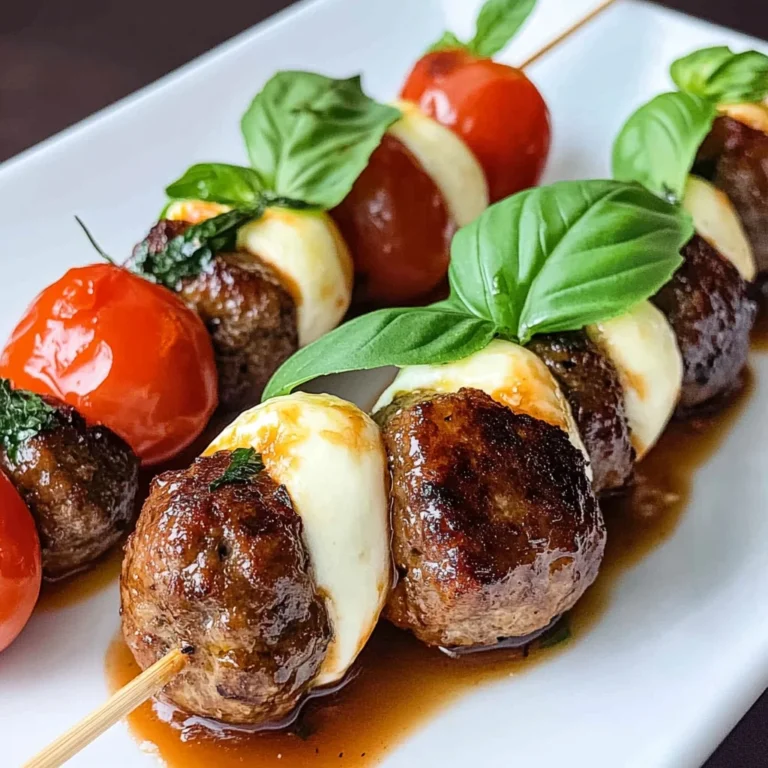 Hackbällchen Caprese - Spieße mit Mozzarella & Tomate