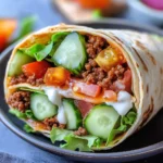 Wraps mit Hackfleisch und Käse
