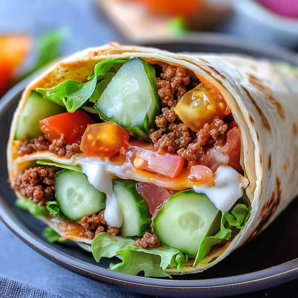 Wraps mit Hackfleisch und Käse
